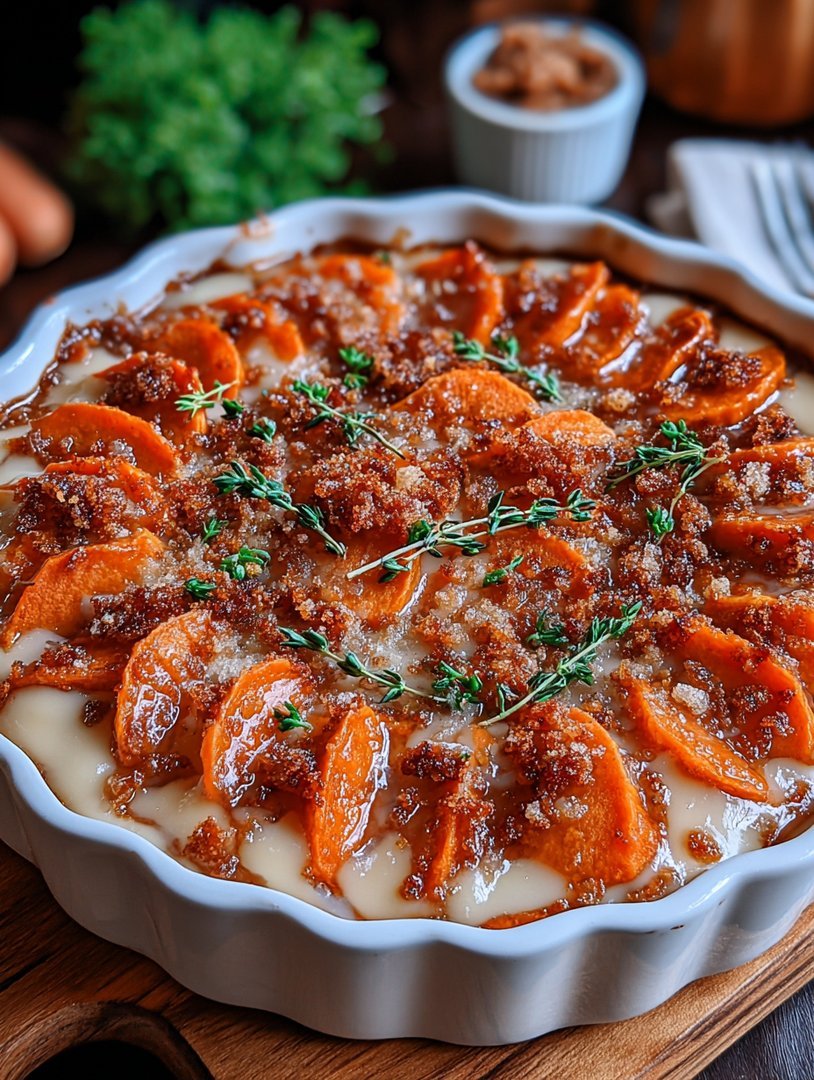 Scalloped Sweet Potato Casserole with Brown Sugar Sauce image 2