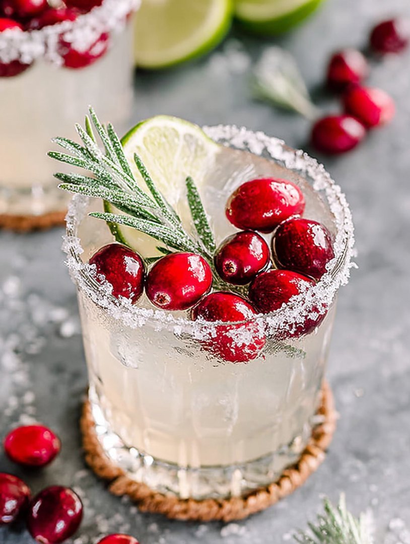 White winter holiday Cranberry Margarita: Perfect for Holiday Parties image 2