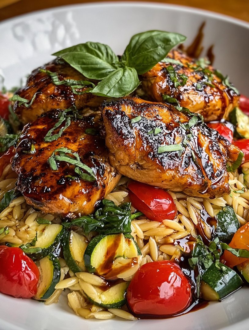 Balsamic Chicken & Veggie Orzo image 2