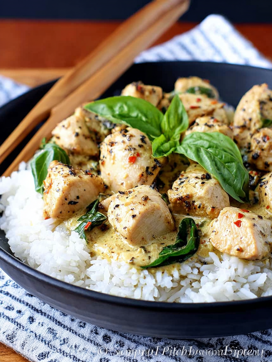 Basil Chicken with Coconut Curry Sauce image 2