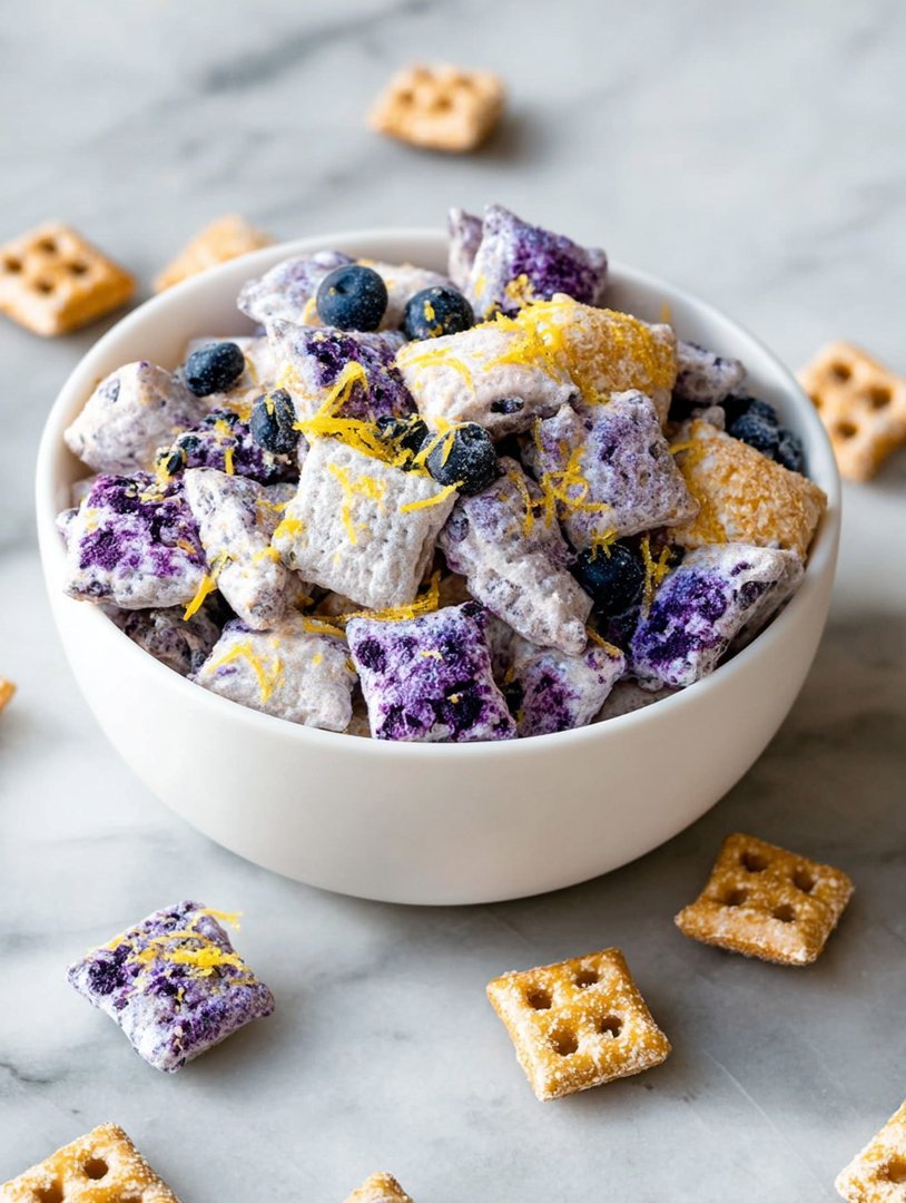 Blueberry Lemon Cheesecake Puppy Chow image 2