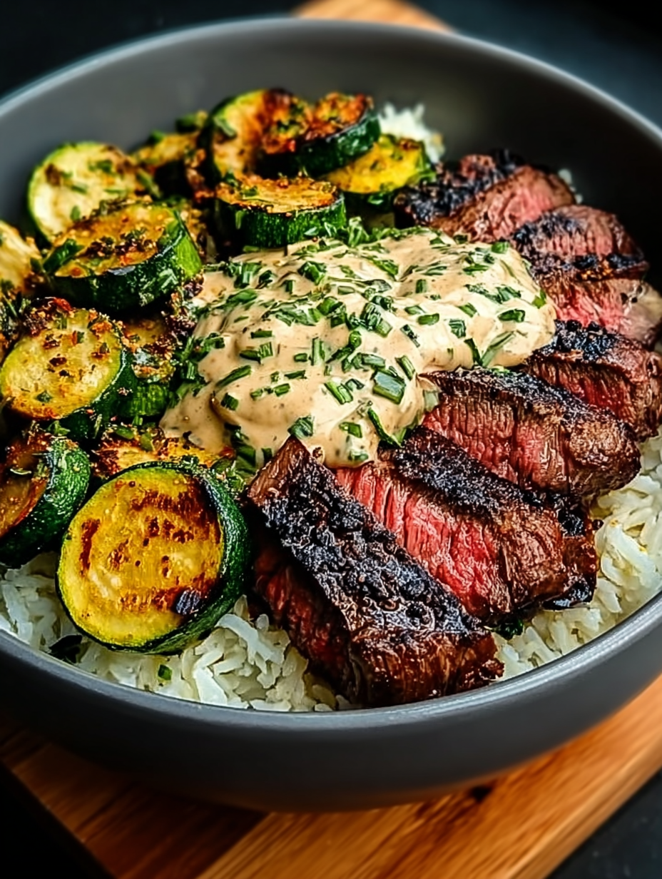 Cozy Grilled Steak Bowl with Zucchini image 2