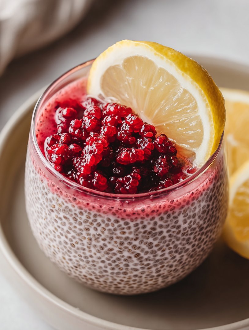 Creamy Lemon Raspberry Chia Pudding image 2