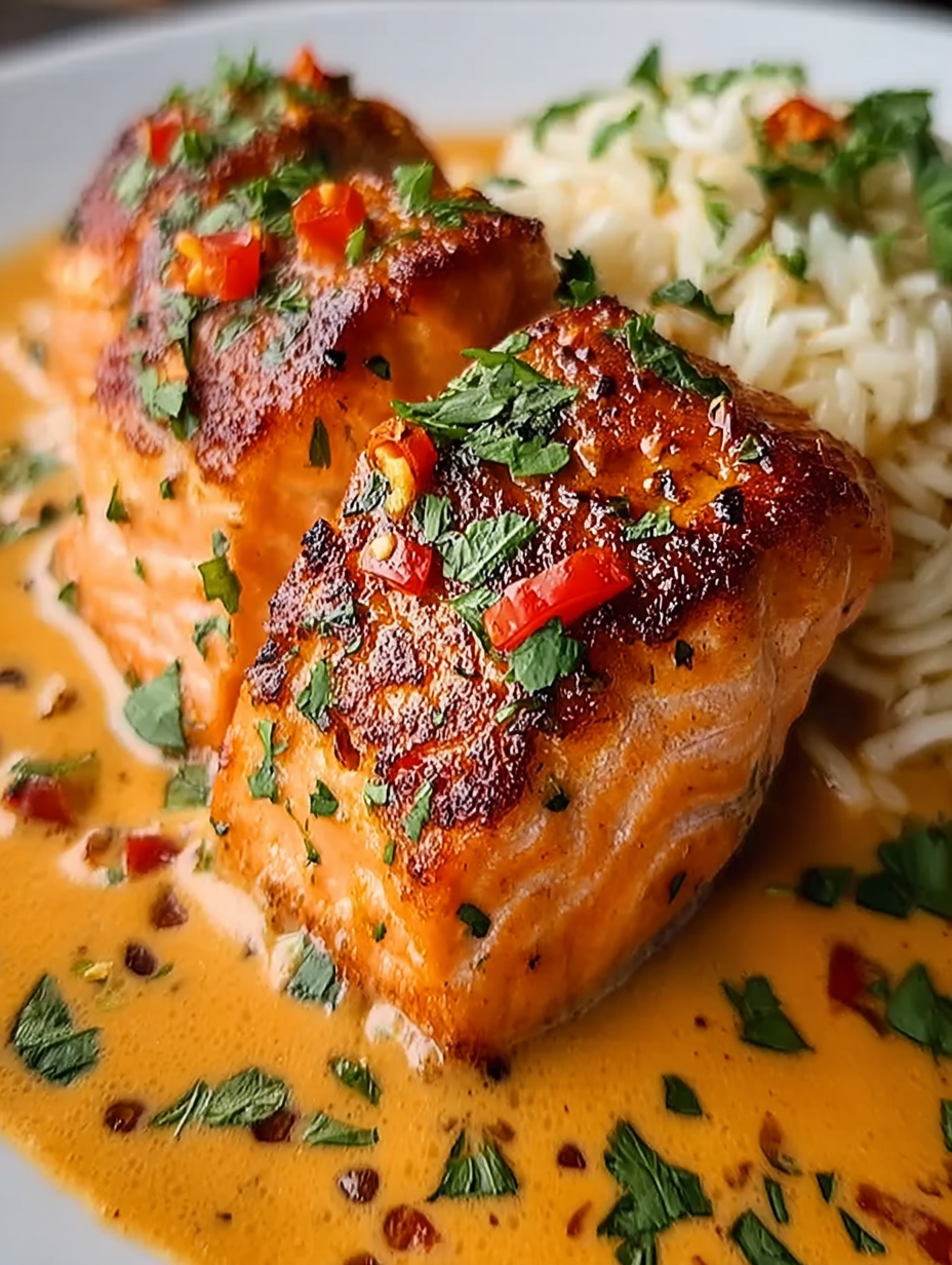Creamy Roasted Red Pepper Salmon Recipe image 2