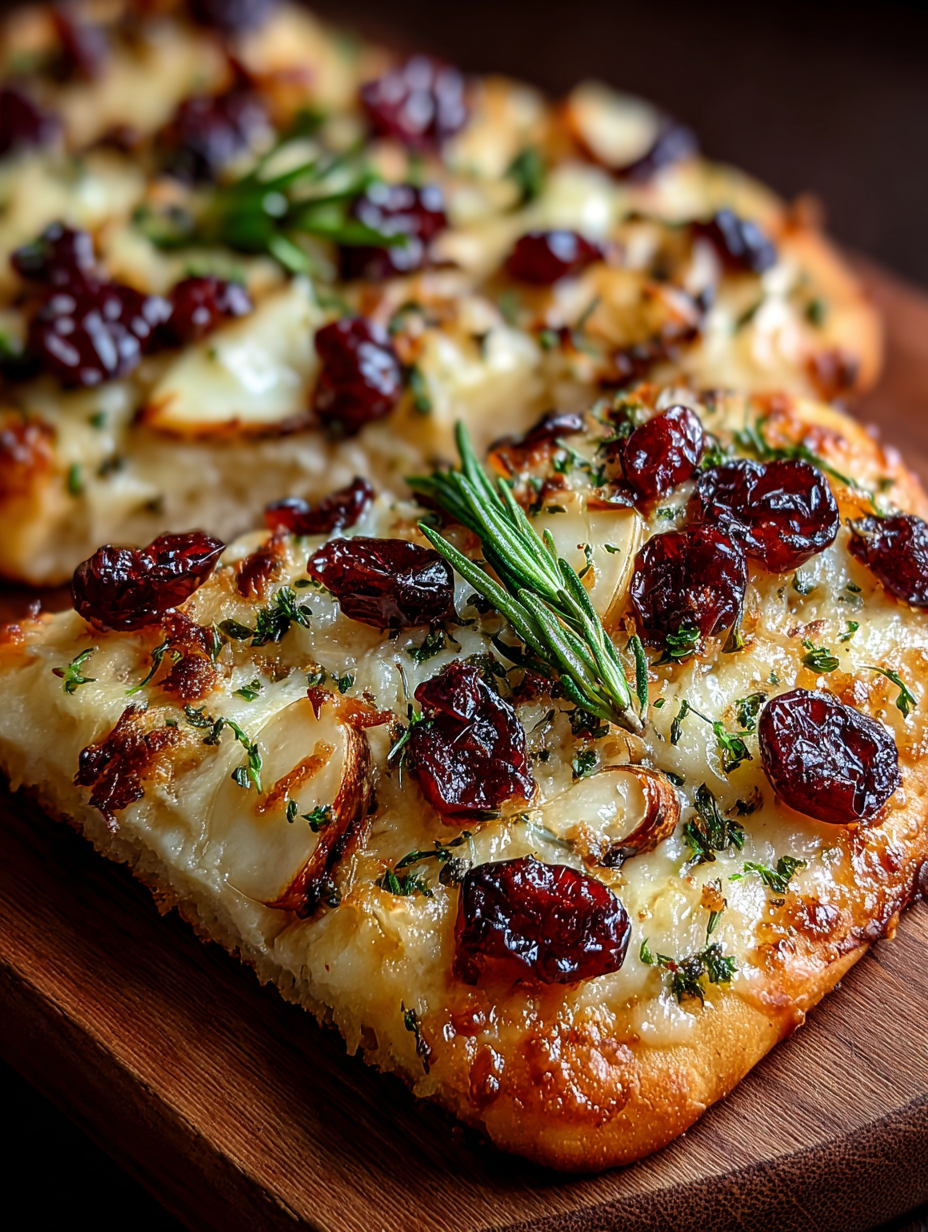 Crispy Flatbread with Brie, Cranberries image 2