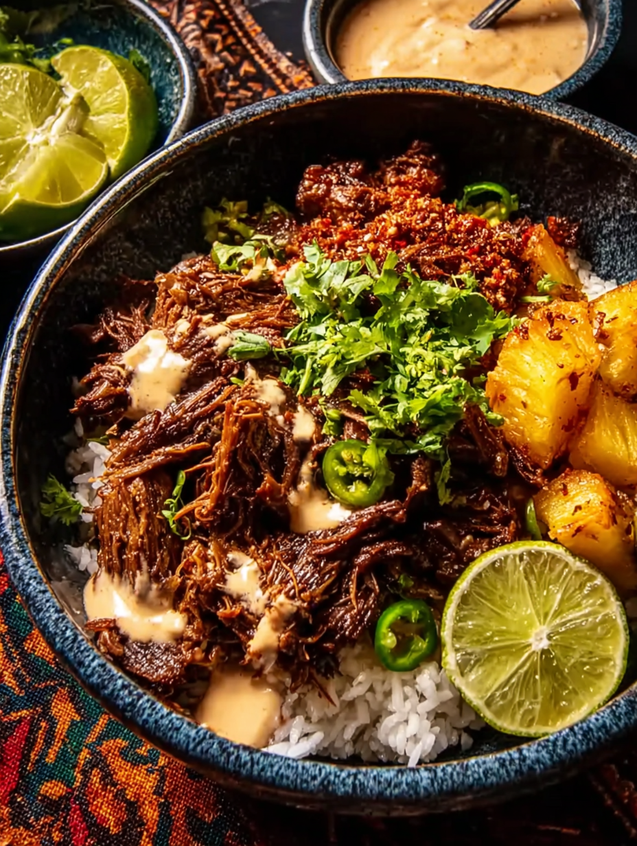 Crockpot Chipotle Pineapple Pot Roast Bowl image 2