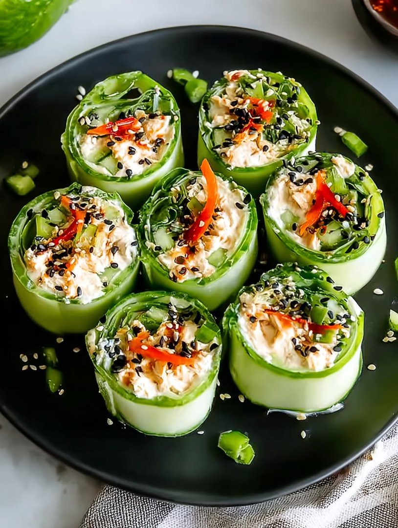 Crunchy Chicken Salad Cucumber Roll Ups image 2