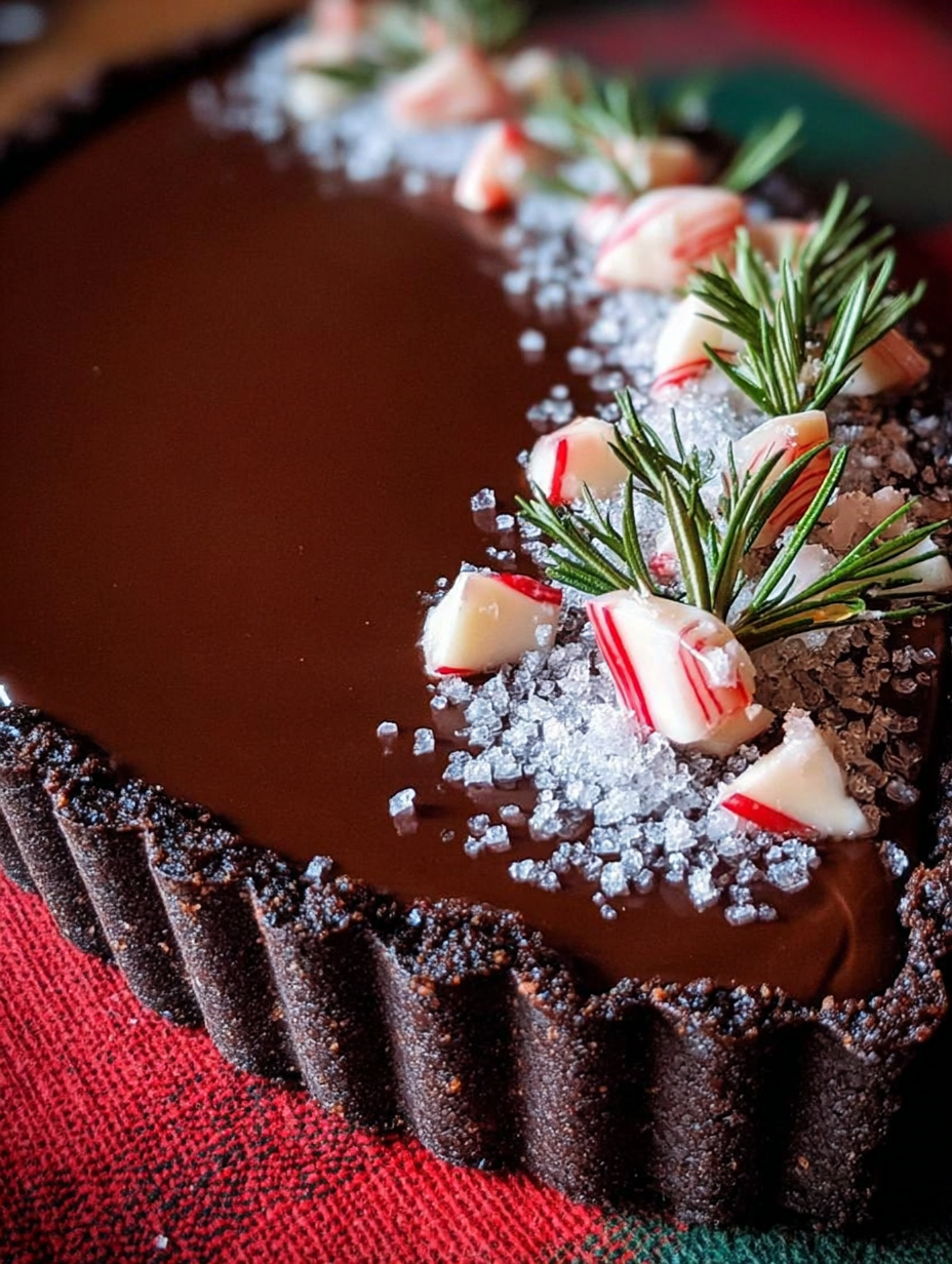Dark Chocolate Peppermint Mousse Tart image 2