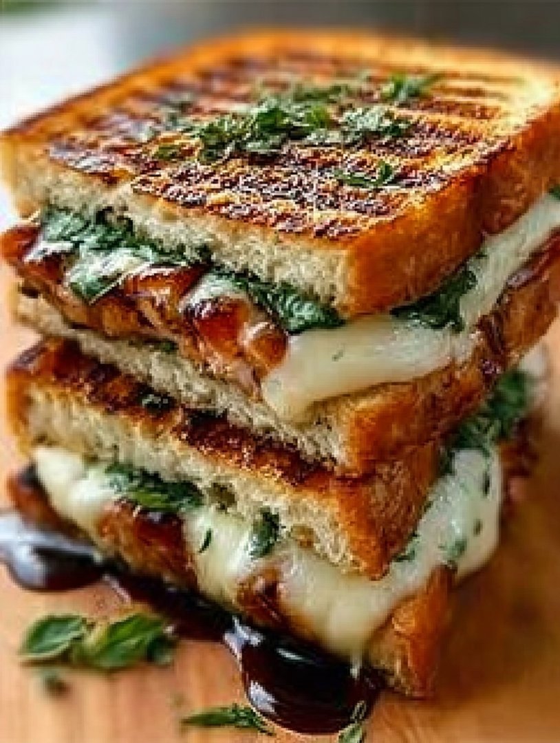 Delicious Grilled Balsamic jus de raisinaigrette Sandwich Melt Recipe image 2