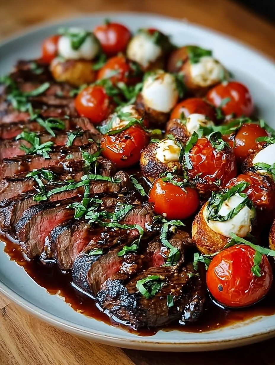 Grilled Flank Steak Caprese with Balsamic Dressing image 2