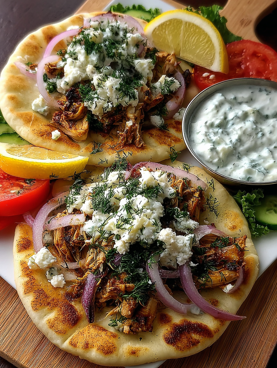 Mediterranean Chicken Gyros with Creamy Feta Tzatziki image 2