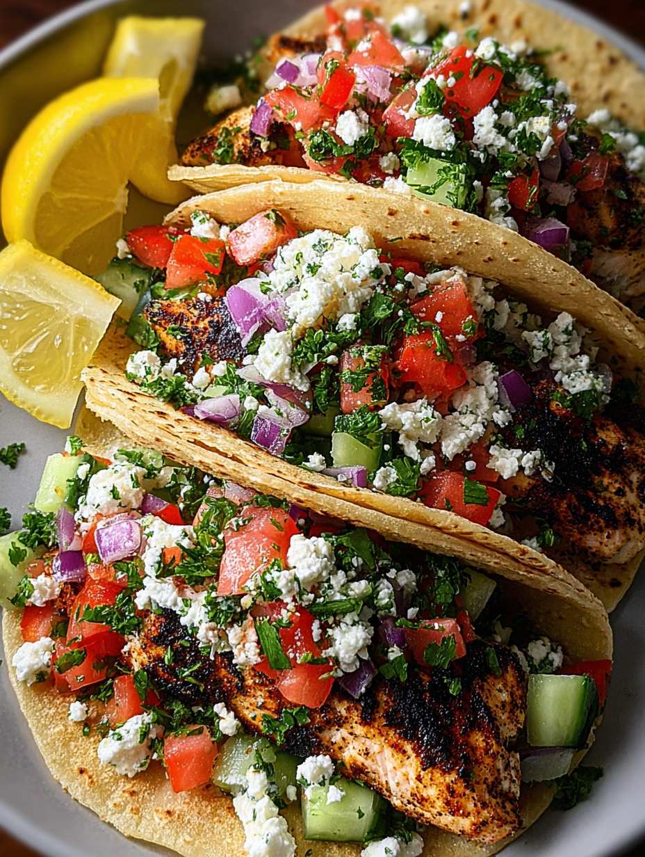 Mediterranean Chicken Tacos image 2