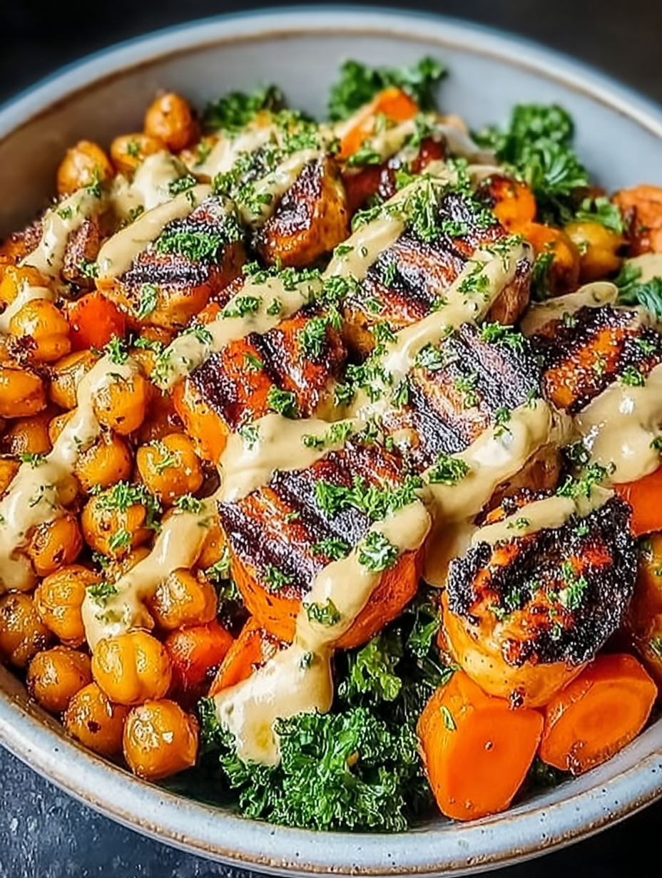 One-Pan Roasted Carrot and Chickpea Bowl image 2