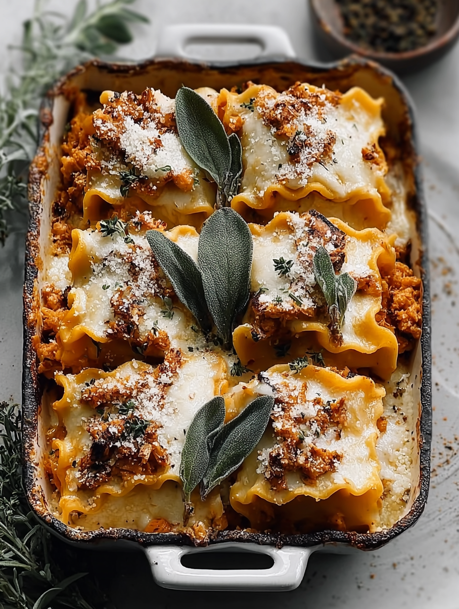 Pumpkin Lasagna Rollups with Crispy Sage image 2