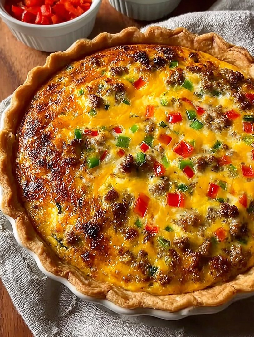 Sausage, Pepper, And Quiche image 2