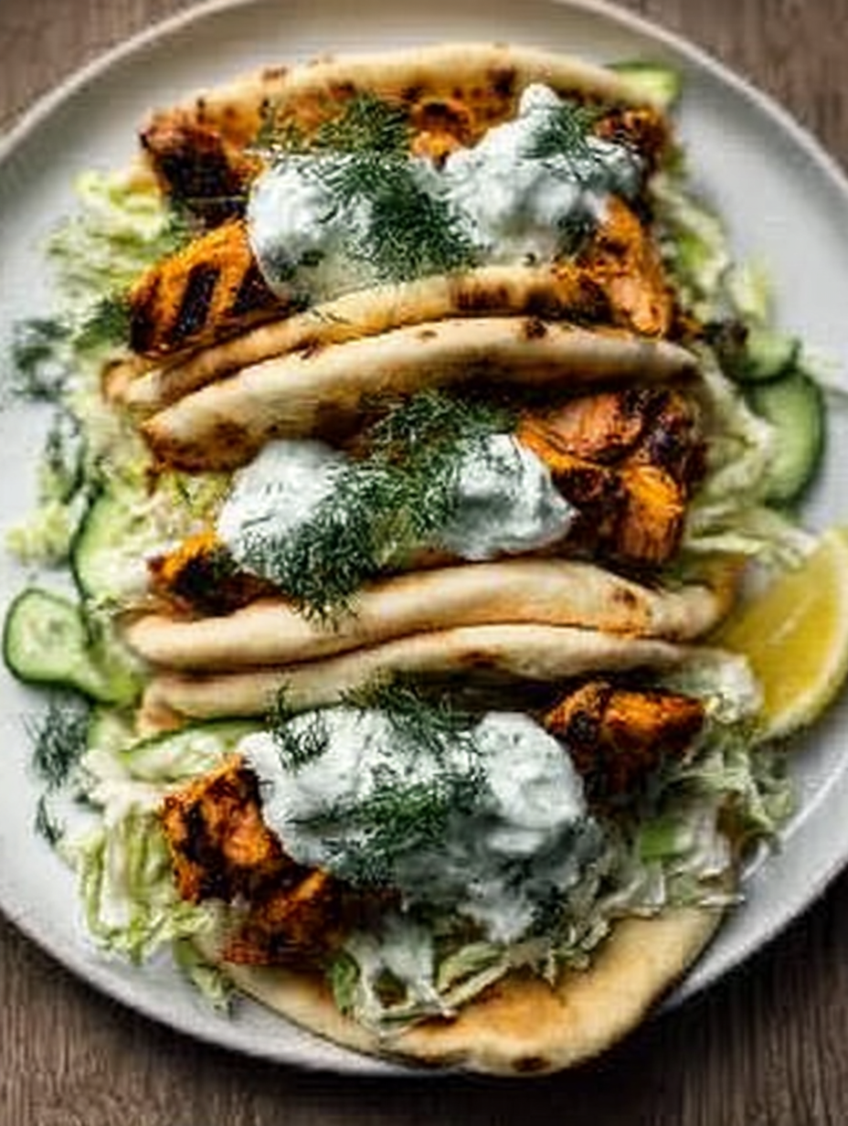 Sheet Pan Chicken Pitas with Fresh Herb Ranch Slaw image 2