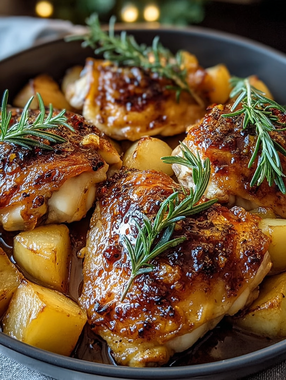 winter holiday Rosemary Apple Cider Chicken image 2