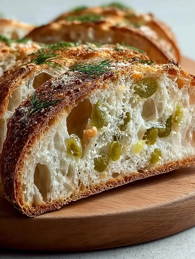 Flavorful Dill Pickle Sourdough Bread image 2