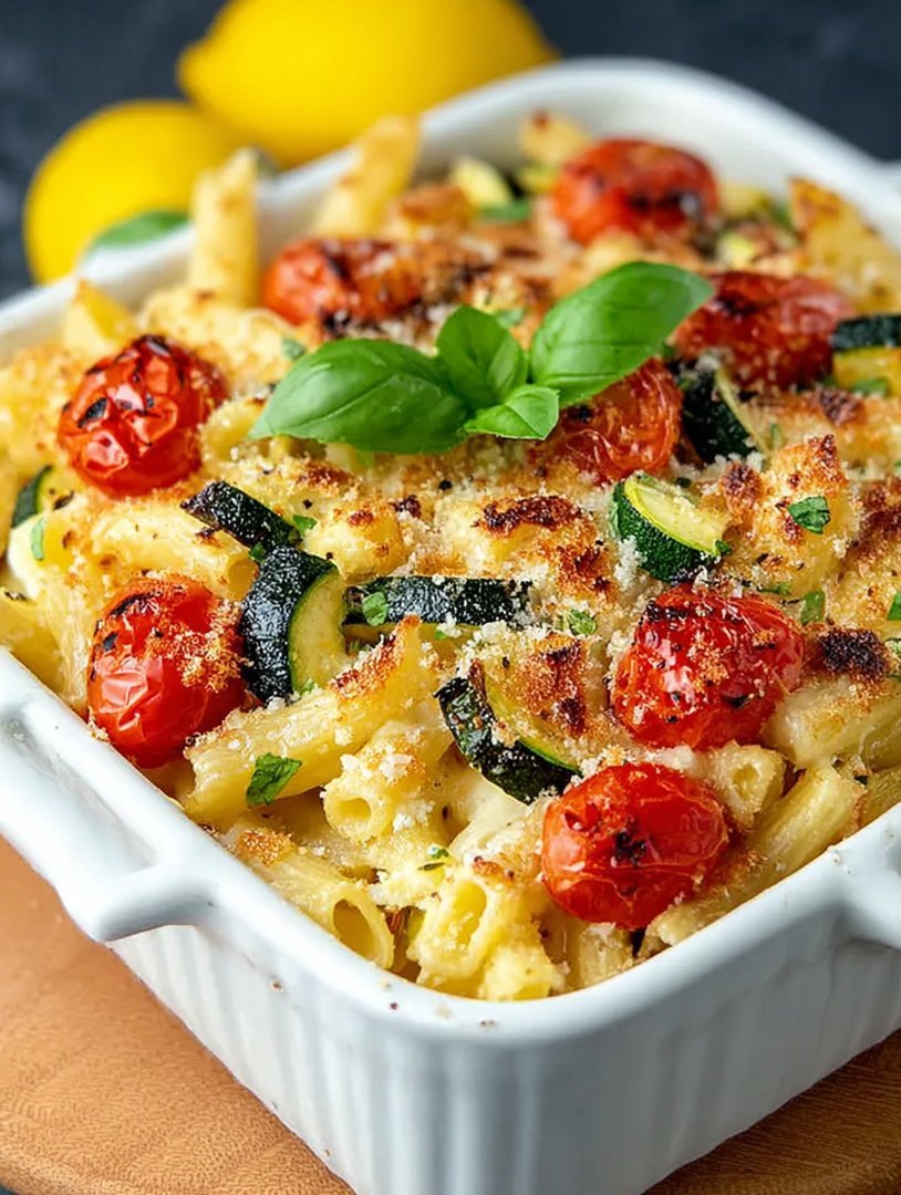 Healthy Baked Feta Pasta with Vegetables image 2