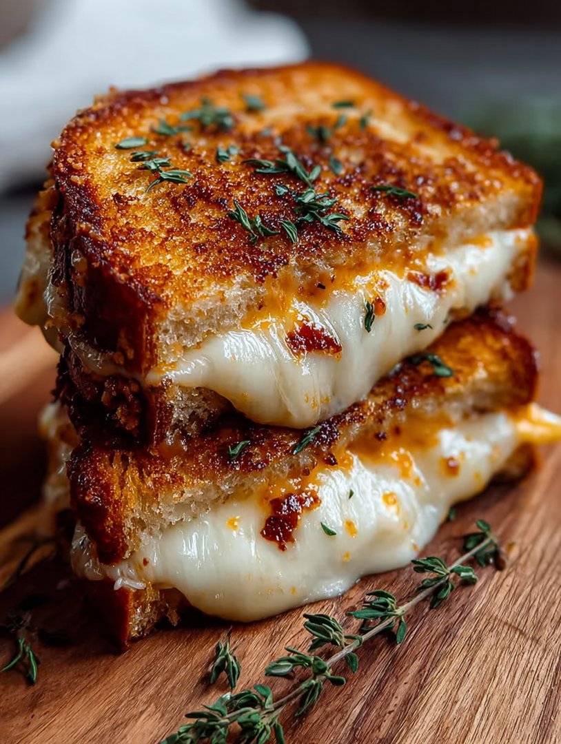 Honey Peach & White Cheddar Grilled Cheese image 2