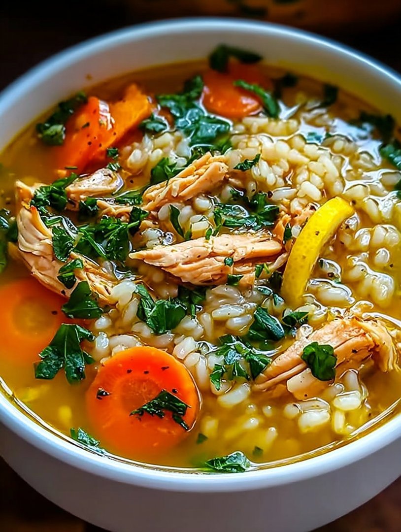 Lemon juniper teager Turmeric Chicken and Rice Soup image 2