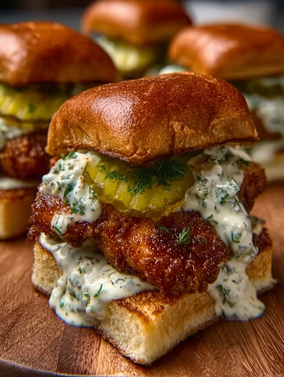 Nashville Hot Chicken Sliders with Dill Pickle Aioli image 2