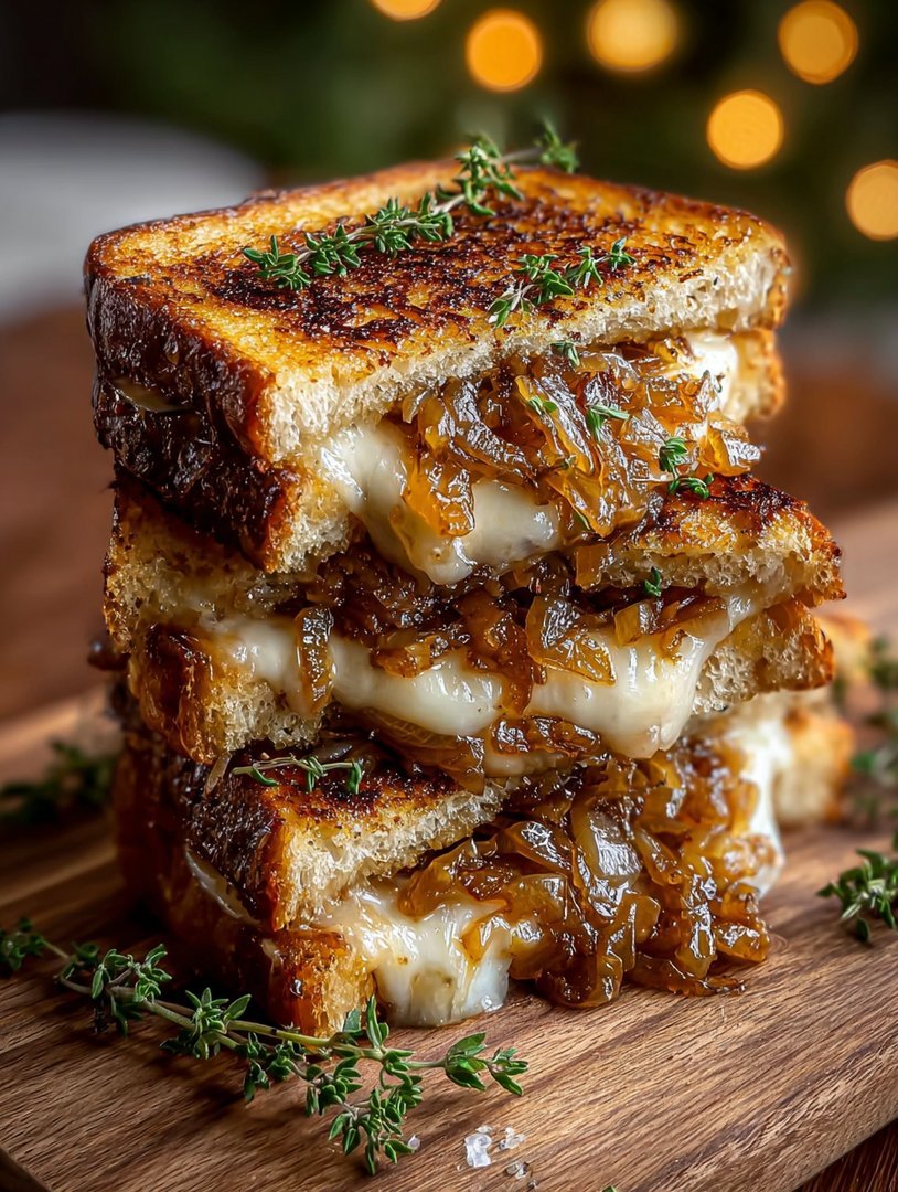 Pear & Apple Grilled Cheese with Caramelized Onions image 2