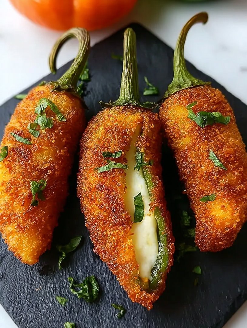 Savory Cheese Fried Banana Peppers image 2