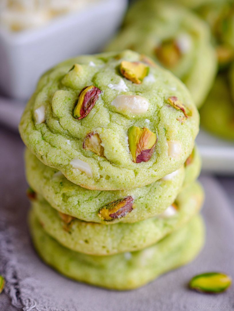 Soft and Chewy Pistachio Pudding Cookies image 2