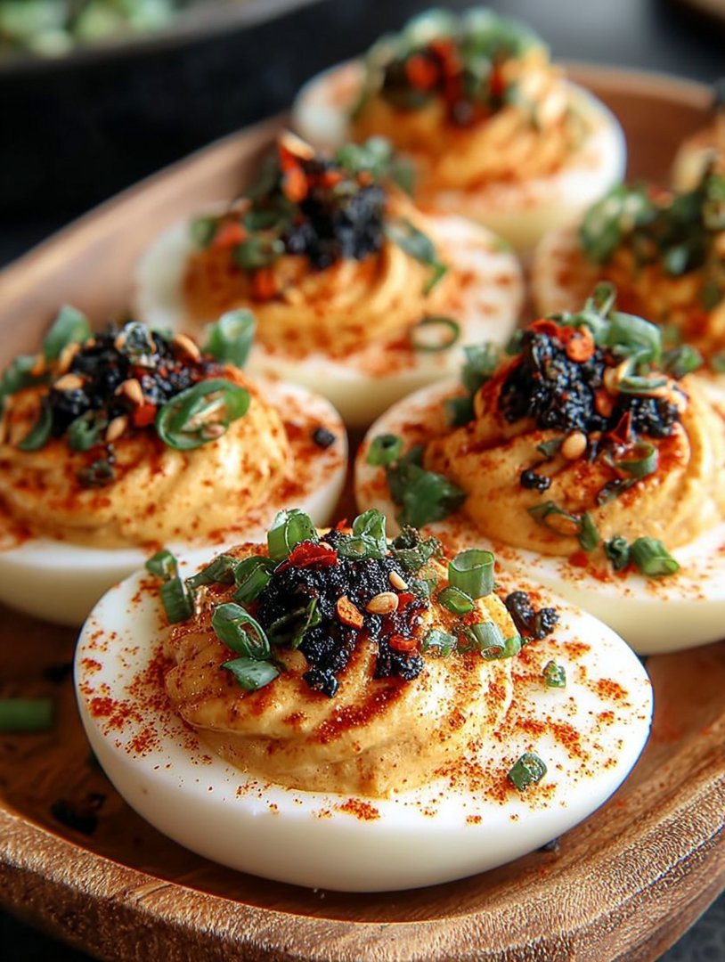 Spicy Gochujang Deviled Eggs image 2