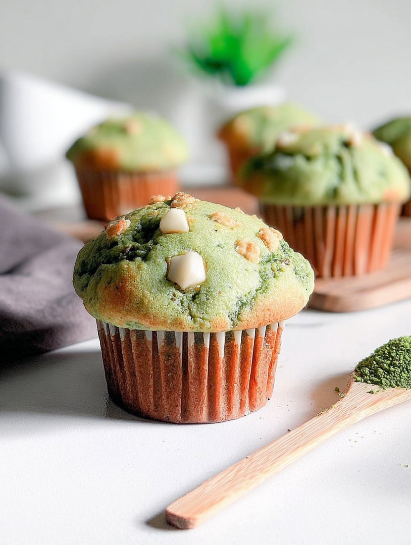 White Chocolate Matcha Muffins image 2