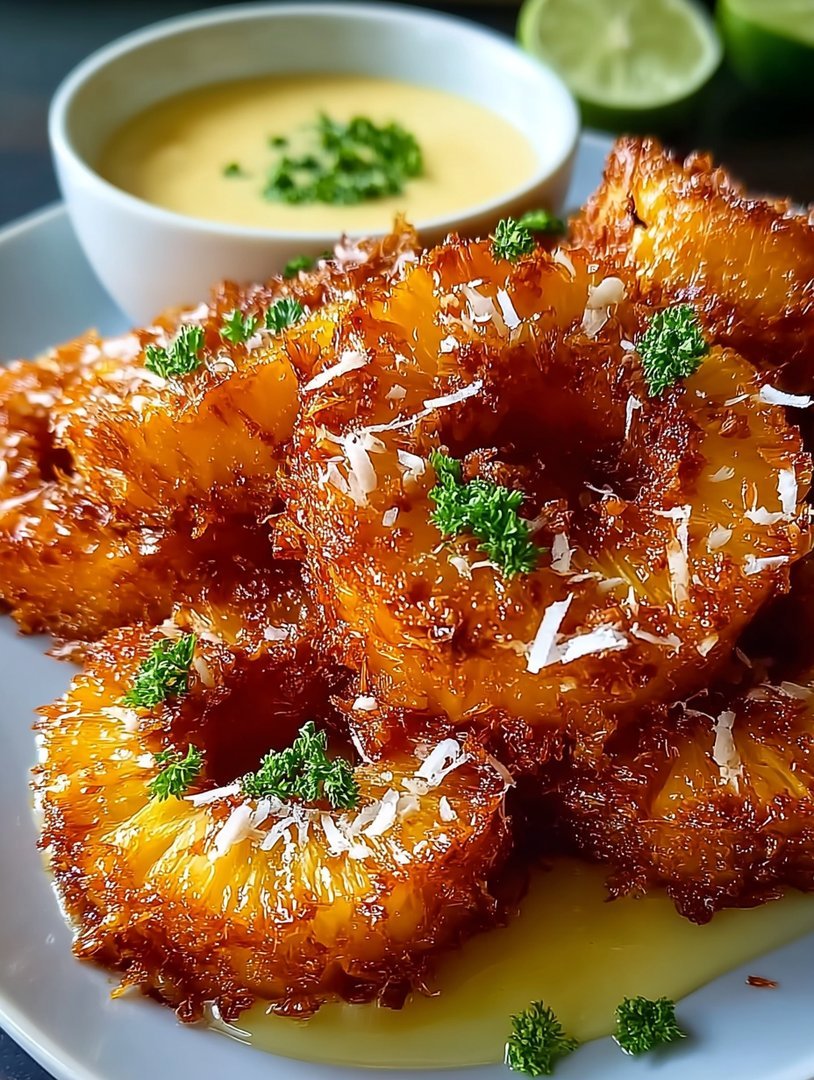 pineapple juice-Soaked Fried Pineapple image 2