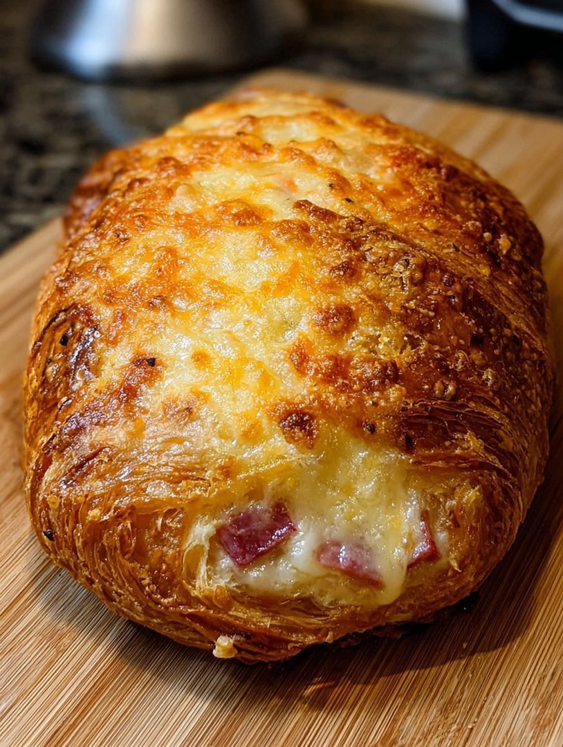 turkey smoked turkey and Cheese Sourdough Croissant Loaf image 2